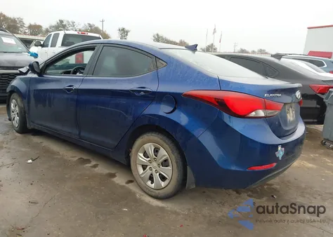 2016 Hyundai Elantra Se z USA, uszkodzony, nr VIN 5NPDH4AE0GH720584